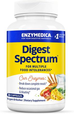 Enzymedica, Kosher Digest Spectrum, For Multiple Food Intolerances - 30 Vegetarian Capsules