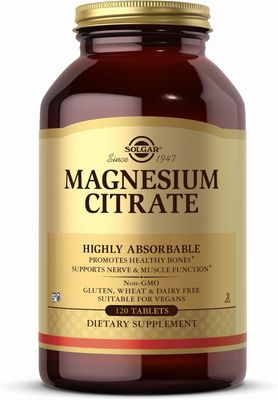 Solgar, Kosher Magnesium Citrate 210mg - 120 Tablets