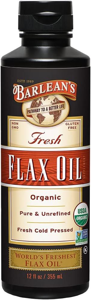 Barlean&#39;s, Organic Fresh Flax Oil - 12 fl oz (355 mL)