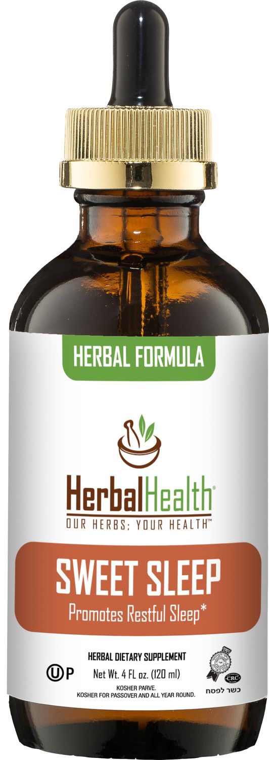 Herbal Health, Herbal Formula, Kosher SWEET SLEEP, Promotes Restful, Deep Quality Sleep, Liquid - 4 fl. oz. (120 mL) - Kosher for Passover