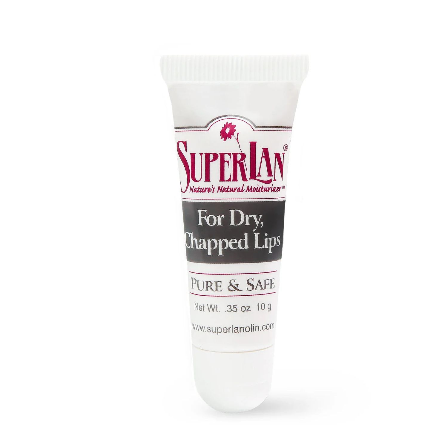 SuperLan, Kosher LIP BALM, For Dry &amp; Chapped Lips, Pure &amp; Safe - 0.35 oz (10g)