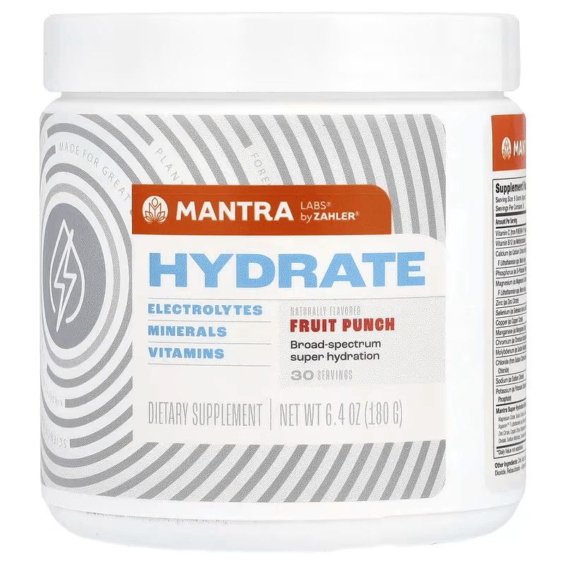 Mantra Labs by Zahlers, Kosher HYDRATE, Game-Changing Great-Tasting Sugar-Free Hydration, Fruit Punch Flavor - 6.4 oz (180g)
