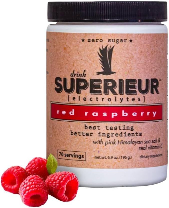 Superieur Electrolytes, Drink Superieur, Red Raspberry, Hydration Powder - 6.9 oz. (196g.)