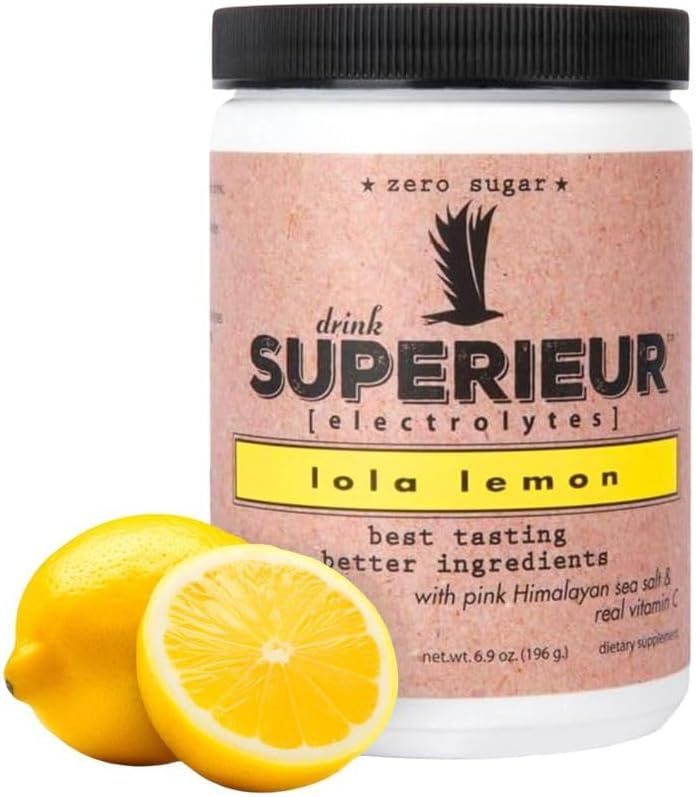 Superieur Electrolytes, Drink Superieur, Lola Lemon, Hydration Powder - 6.9 oz. (196g.)