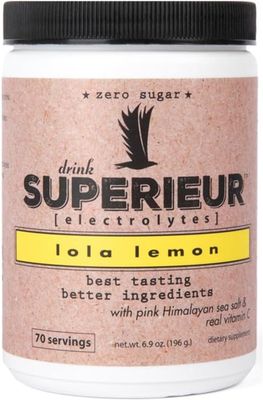 Superieur Electrolytes, Drink Superieur, Lola Lemon, Hydration Powder - 6.9 oz. (196g.)