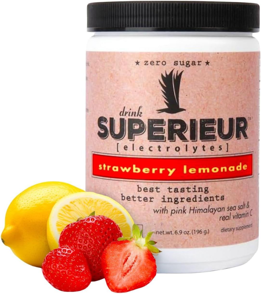 Superieur Electrolytes, Drink Superieur, Strawberry Lemonade, Hydration Powder - 6.9 oz. (196g.)