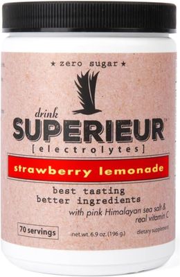 Superieur Electrolytes, Drink Superieur, Strawberry Lemonade, Hydration Powder - 6.9 oz. (196g.)