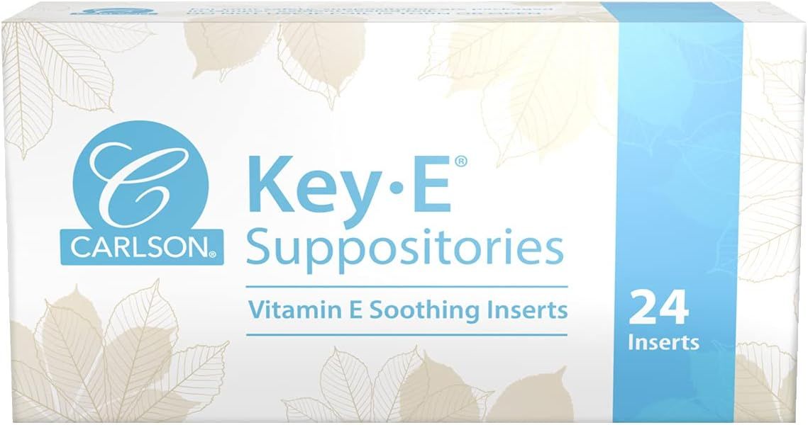 Carlson USA, Key E, Suppositories with Natural Vitamin E  - 24 Soothing Inserts