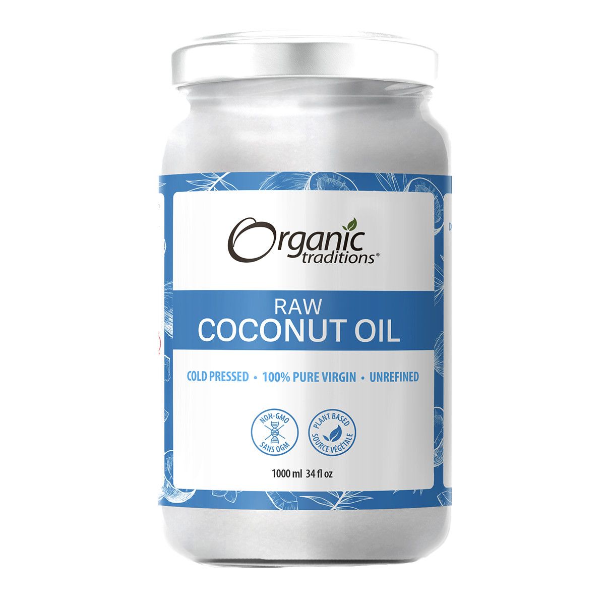Organic Traditions, Coconut Oil, Raw Ex Virgin Unrefined - 1000 mL