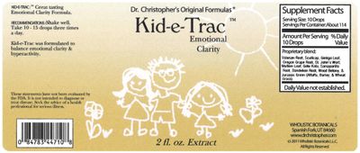 Dr. Christopher’s, Kid-E-Trac, Emotional Clarity, Liquid - 2 fl. oz.
