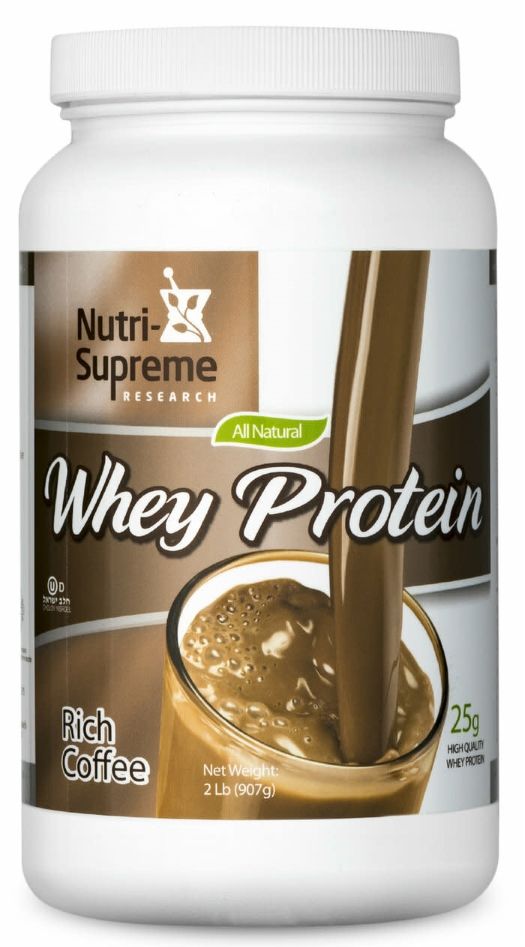 Nutri Supreme, Kosher  Whey Protein Powder, Rich Coffee Flavor - 2 Lb. (907g)