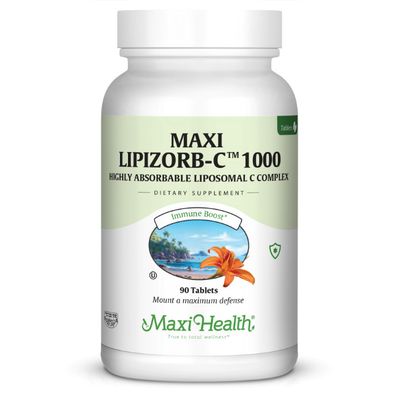 Maxi Health, Kosher Lipizorb C 1000mg (Highly Absorbable Liposomal Vitamin C Complex) - 90 Tablets