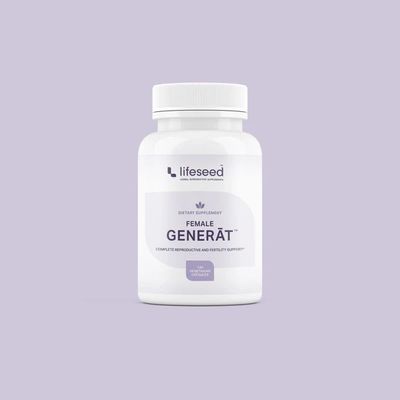 Lifeseed, Kosher FEMALE GENERAT, Complete Reproductive &amp; Fertility Support - 120 Vegetarian Capsules