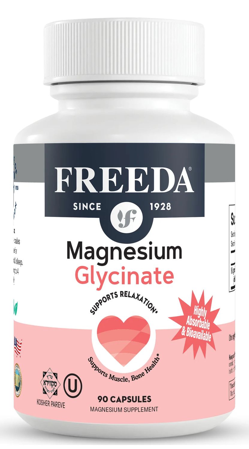 Freeda, Kosher Magnesium Glycinate - 90 Vegetarian Capsules