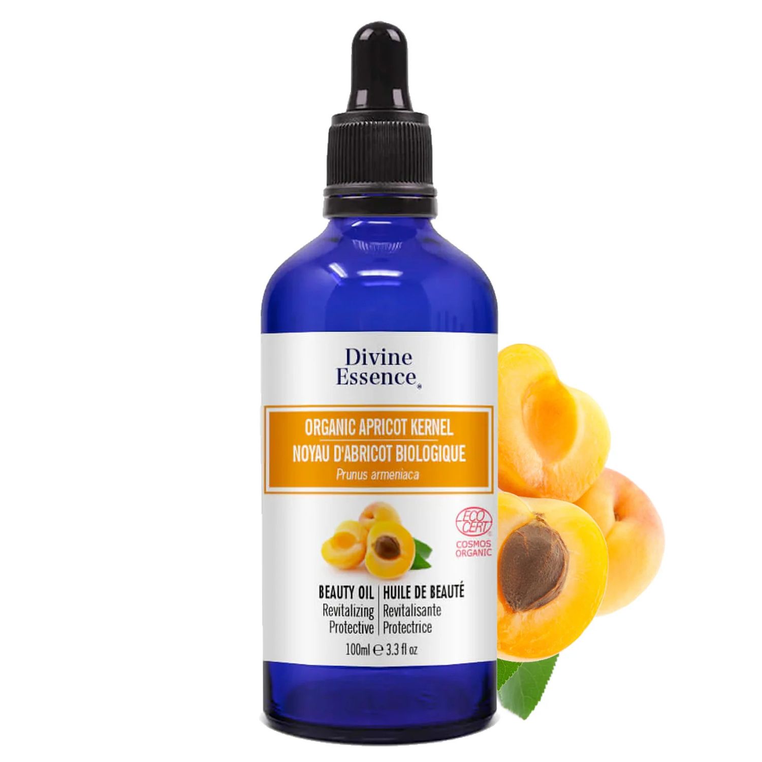 Divine Essence, APRICOT KERNEL Organic, Revitalizing &amp; Protective, Beauty Oil - 100 mL