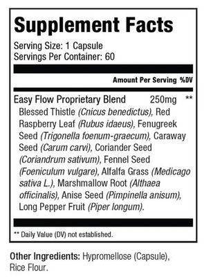 Smiling Herbs, Kosher EASY FLOW, Mothers Milk Lactation Support - 60 Vegetarian Capsules