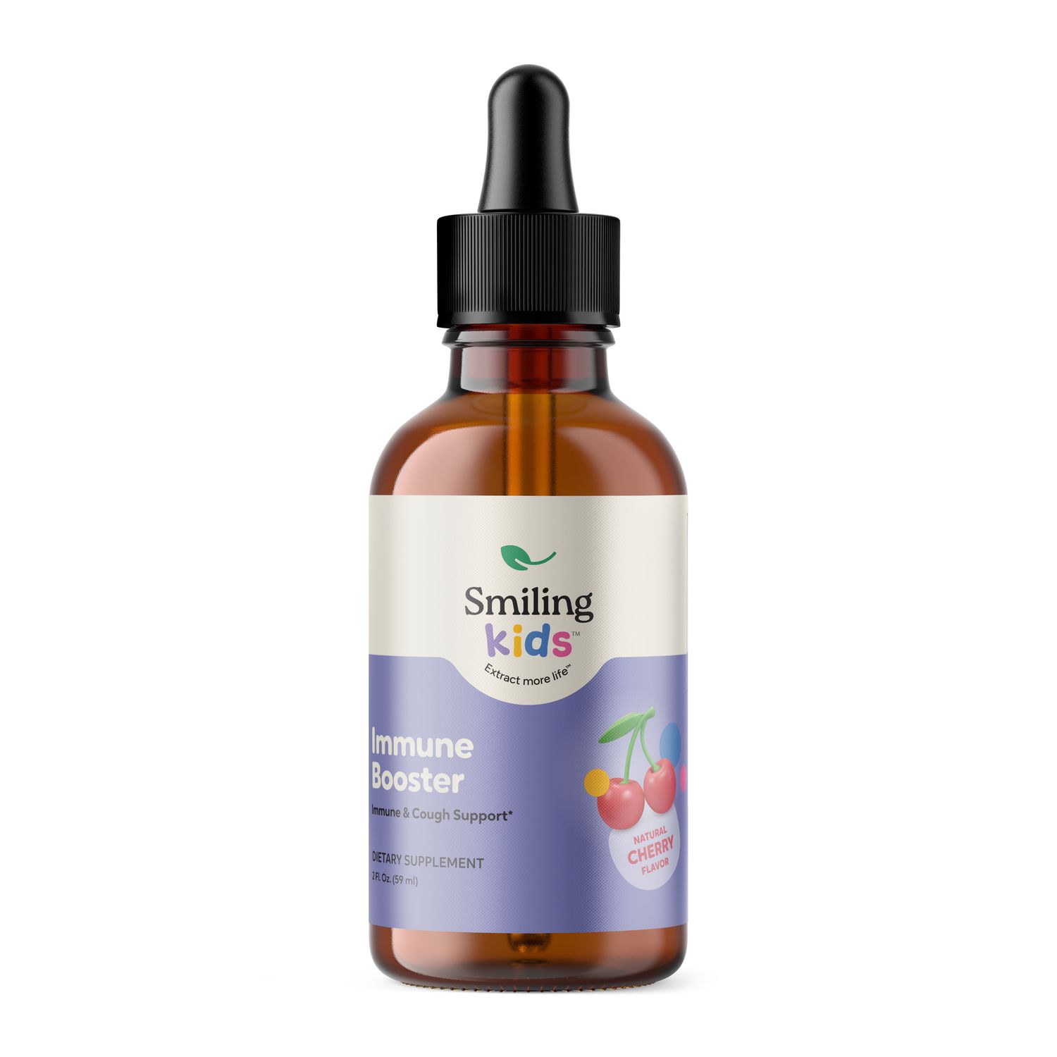 Smiling Kids, IMMUNE BOOSTER, Immune &amp; Cough Support, Cherry Flavor - 2 fl. oz (59 mL)