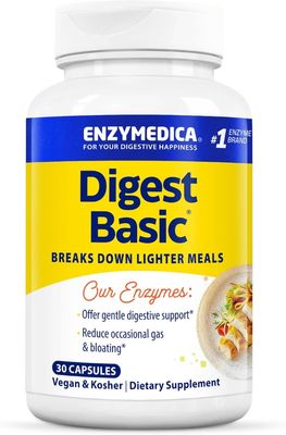 Enzymedica, Kosher DIGEST BASIC, Breaks Down Lighter Meals - 30 Vegetarian Capsules