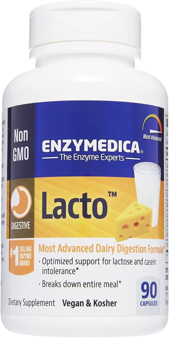 Enzymedica, Kosher LACTO, Most Advanced Dairy Digestion Formula - 30 Vegetarian Capsules