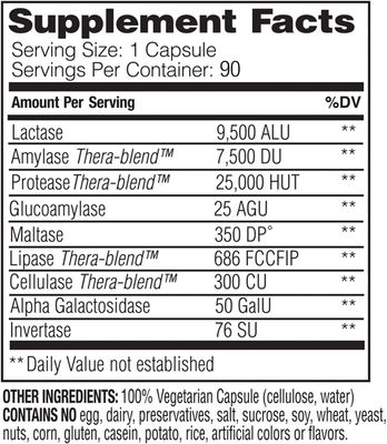 Enzymedica, Kosher LACTO, Most Advanced Dairy Digestion Formula - 30 Vegetarian Capsules