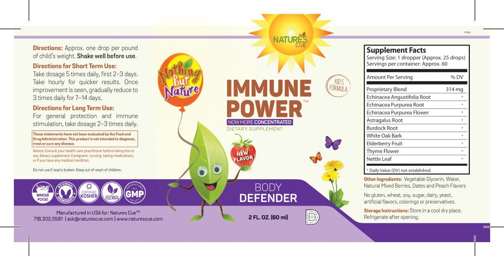 Natures Cue, Immune Power, Kids, Berry Flavor, Liquid - 2 fl. oz (60 mL)