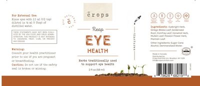 Crops, Kosher Reap EYE HEALTH, Liquid (Eye Rinse Wash) - 59 mL (2 fl. oz.)