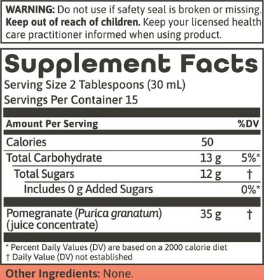 Dynamic Health, Kosher POMEGRANATE Concentrate, Liquid - 16 fl. oz (473 mL)
