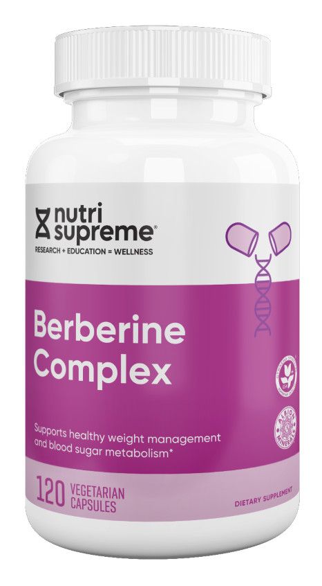 Nutri-Supreme, Kosher BERBERINE COMPLEX, Supports Healthy Weight Management &amp; Blood Sugar Metabolism - 120 Vegetarian Capsules #206