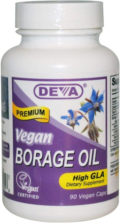 Deva, Premium Vegan BORAGE OIL (High GLA) - 90  Vegetarian Capsules