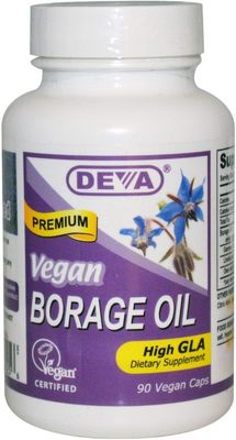 Deva, Premium Vegan BORAGE OIL (High GLA) - 90  Vegetarian Capsules