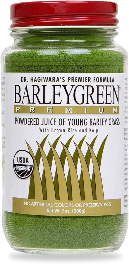 Dr. Hagiwara&#39;s, BARLEYGREEN Organic Premium With Brown Rice &amp; Kelp, Powder - 200 grams (7 oz.)