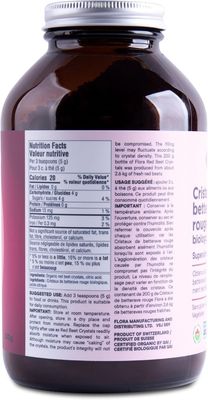 Flora, Kosher Organic Red Beet Crystals - 200g