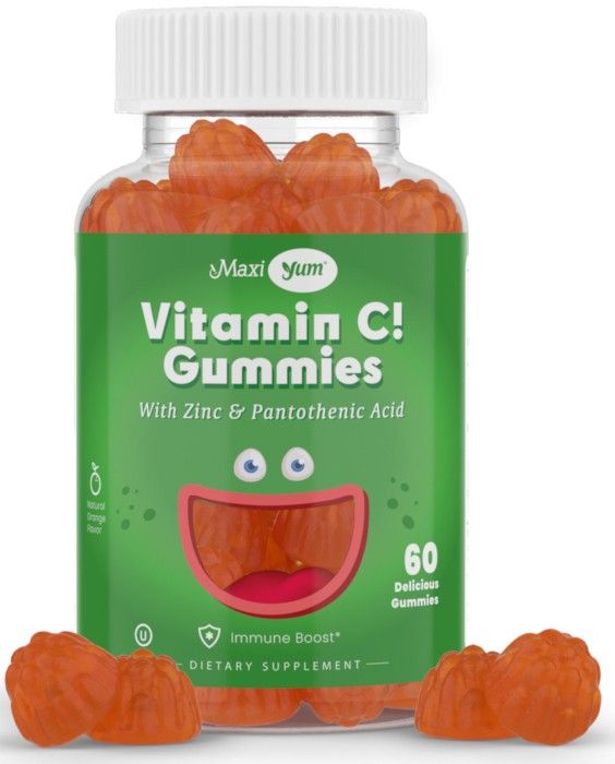 Maxi Health, Kosher MaxiYum, C Licious Gummies, Orange Flavor - 60 Gummies