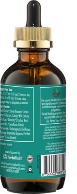 Herbal Health, Herbal Formula, Kosher CALM IT, Promotes Relaxation &amp; Eases Tension, Liquid - 4 fl. oz. (120 mL) - Kosher for Passover