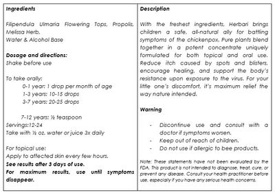 Herbari, Kosher POXY DROPS, Oral &amp; Topical Concentrate For Children Suffering From Or Exposed To The Chickenpox Virus, Liquid Tincture - 1 Fl. oz. (30 ml) - Kosher for Passover
