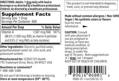 Klaire Labs, MICELLIZED VITAMIN A, Liquid - 1 fl. oz (30 mL)