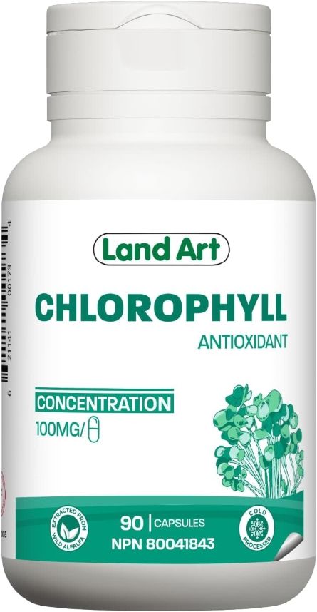 Land Art, CHLOROPHYLL (From Alfalfa) Capsules - 90 Vegetarian Capsules