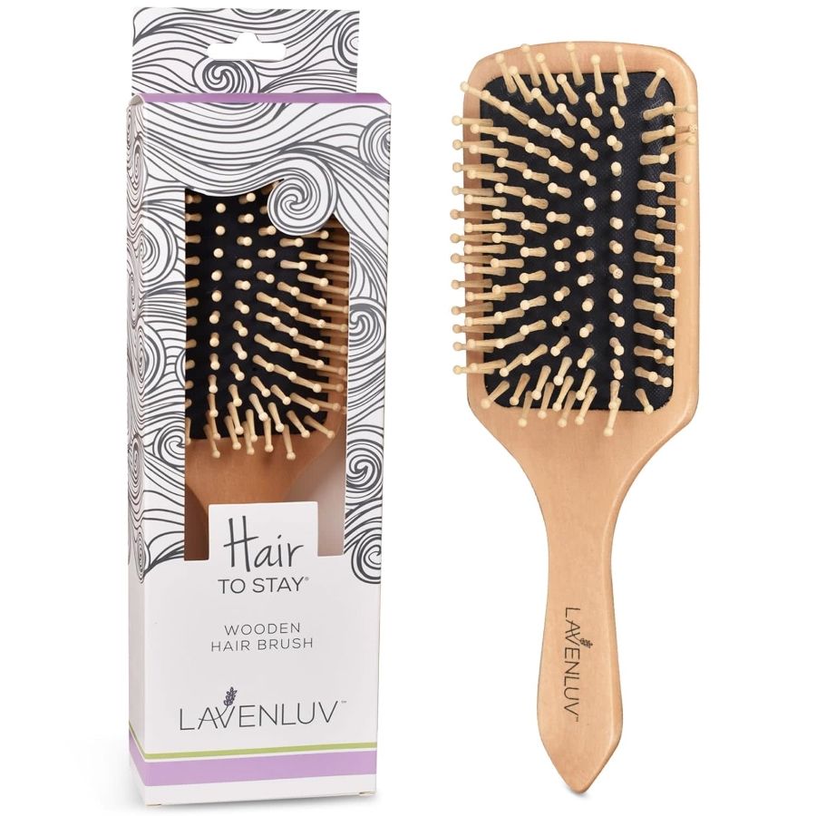 Lavenluv, Hair To Stay, WOODEN Hair Brush