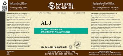 Nature's Sunshine, Kosher AL-J (ALJ), Herbal Combination - 100 Tablets