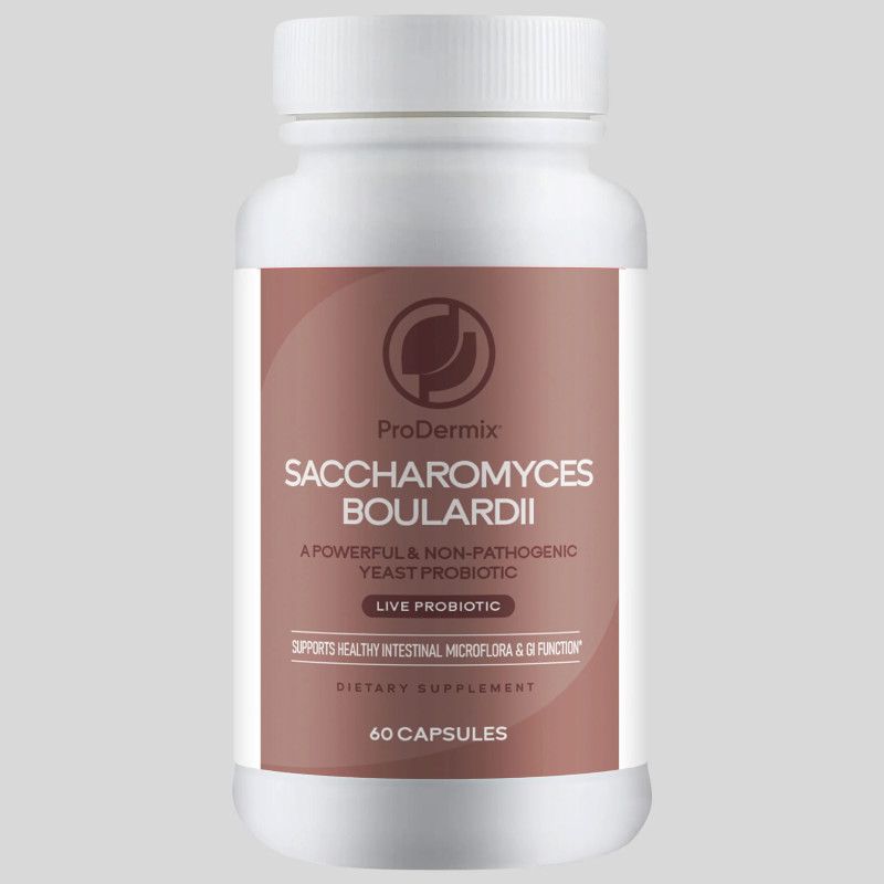 ProDermix, Kosher SACCHAROMYCES BOULARDII 3 Billion CFU, Supports Healthy Intestinal Microflora &amp; GI Function - 60 Vegetarian Capsules