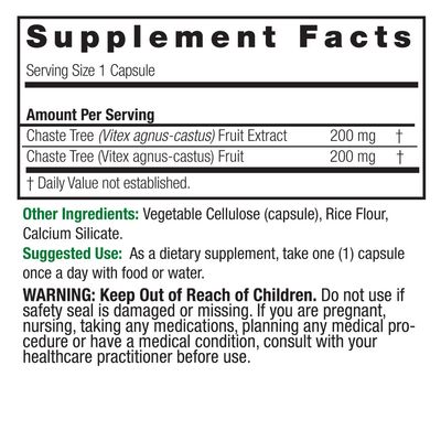 Natures Answer, Kosher CHASTEBERRY Vitex Agnus-Castus 400mg, Supports Female Hormonal Balance - 90 Vegetarian Capsules