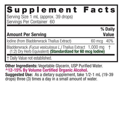 Natures Answer, Kosher BLADDERWRACK THALLUS, Promotes Healthy Thyroid Function - 2 fl. oz (60 mL)