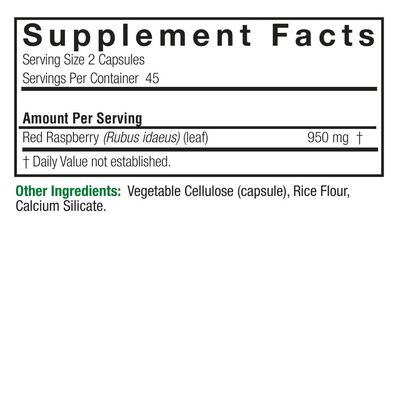 Natures Answer, Kosher RED RASPBERRY 950mg, Promotes Digestive Health - 90 Vegetarian Capsules