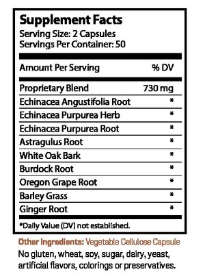 Natures Cue, IMMUNE POWER, Body Defender - 100 Vegetarian Capsules - Kosher for Passover