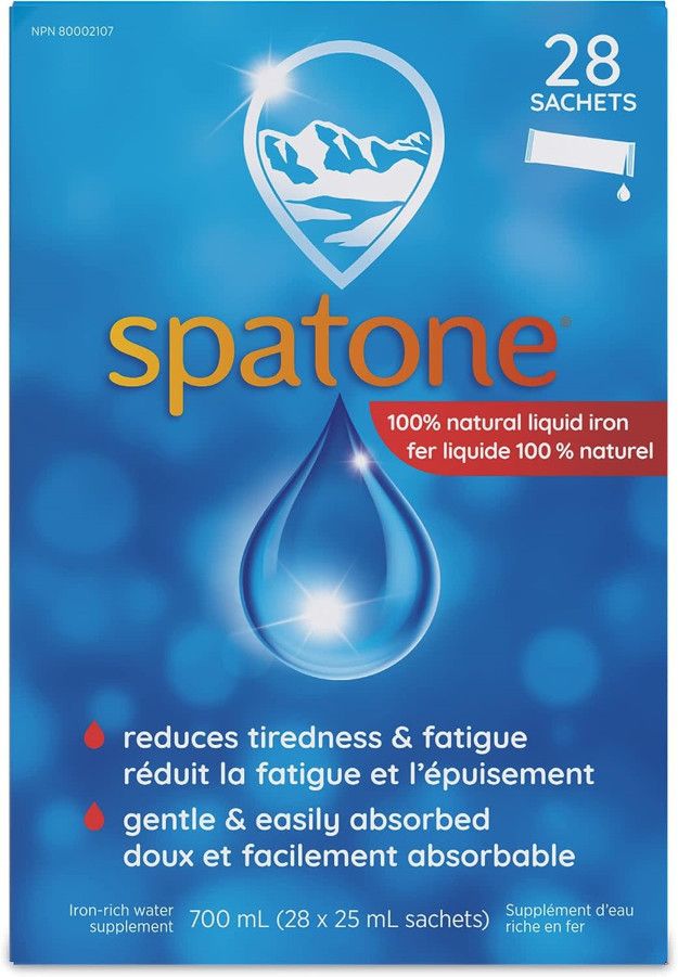 Nelson, SPATONE Natural Liquid Iron - Box of 28 Sachets (28 x 25mL packets / 700 mL)