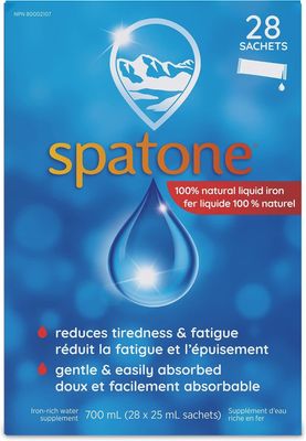 Nelson, SPATONE Natural Liquid Iron - Box of 28 Sachets (28 x 25mL packets / 700 mL)