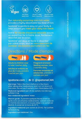 Nelson, SPATONE Natural Liquid Iron - Box of 28 Sachets (28 x 25mL packets / 700 mL)