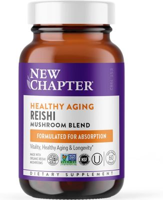 New Chapter, Kosher Lifeshield REISHI MUSHROOM BLEND, Vitality + Healthy Aging &amp; Longevity - 60 Vegetarian Capsules