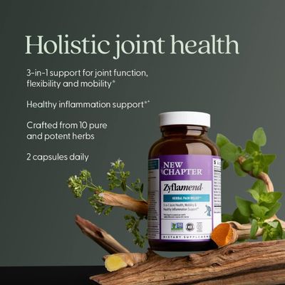 New Chapter, ZYFLAMEND, 3-in-1 Joint Health + Mobility &amp; Healthy inflammation Support - 180 Vegetarian Capsules
