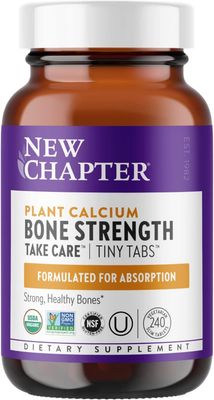 New Chapter, Kosher Plant Calcium BONE STRENGTH Take Care, Strong + Healthy Bones - 240 Tiny Tablets